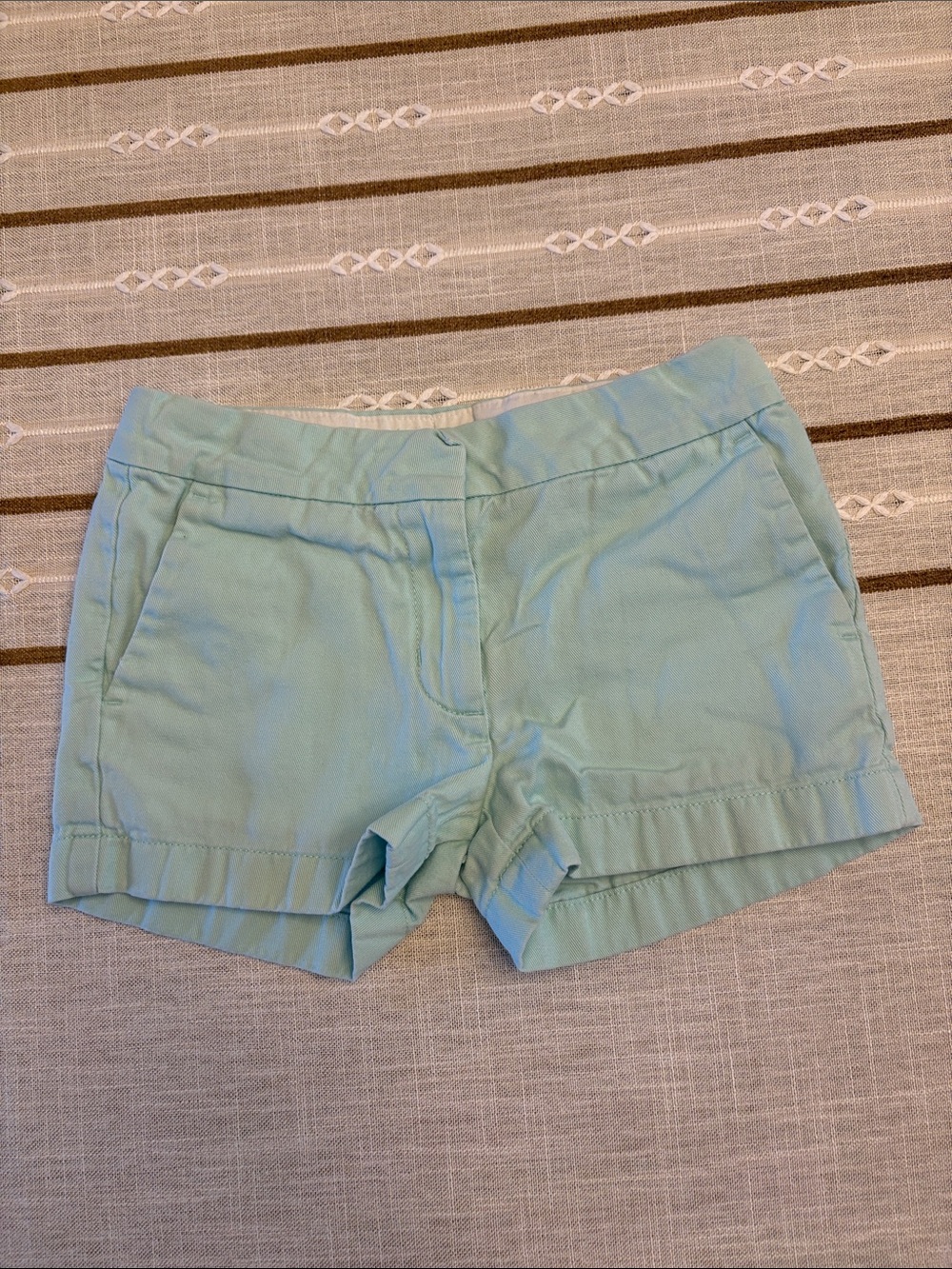 Crewcuts Mint Green Cotton Shorts
